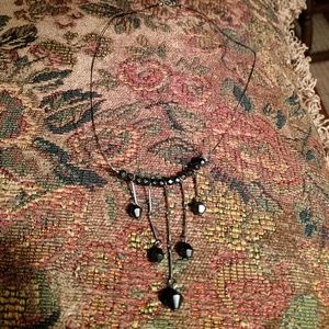 Black bead necklace